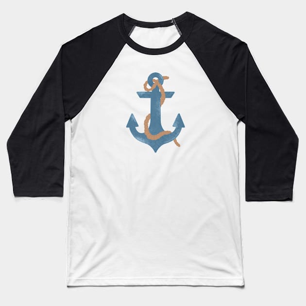 Anchor Baseball T-Shirt by ekwbirthflowers